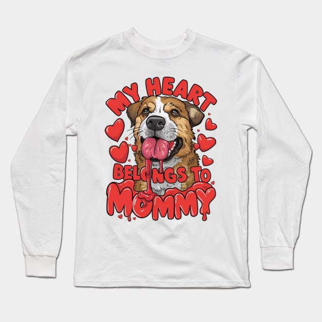 My heart belongs to Mommy. Mother's day gift Long Sleeve T-Shirt by TRACHLUIM